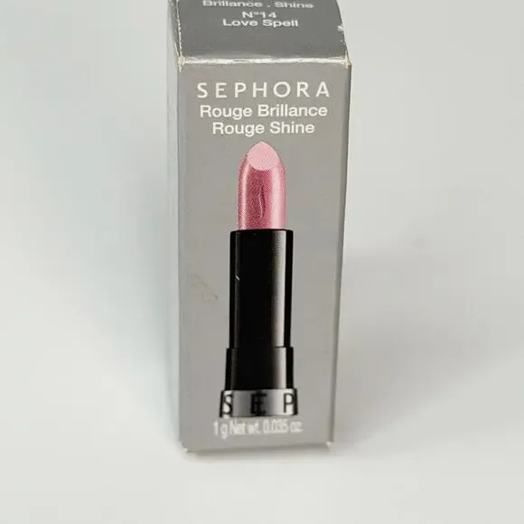 Sephora Rouge Brilliance Shine Magnolia Rosy Pink Lipstick Travel .0135 oz New - Picture 6 of 10
